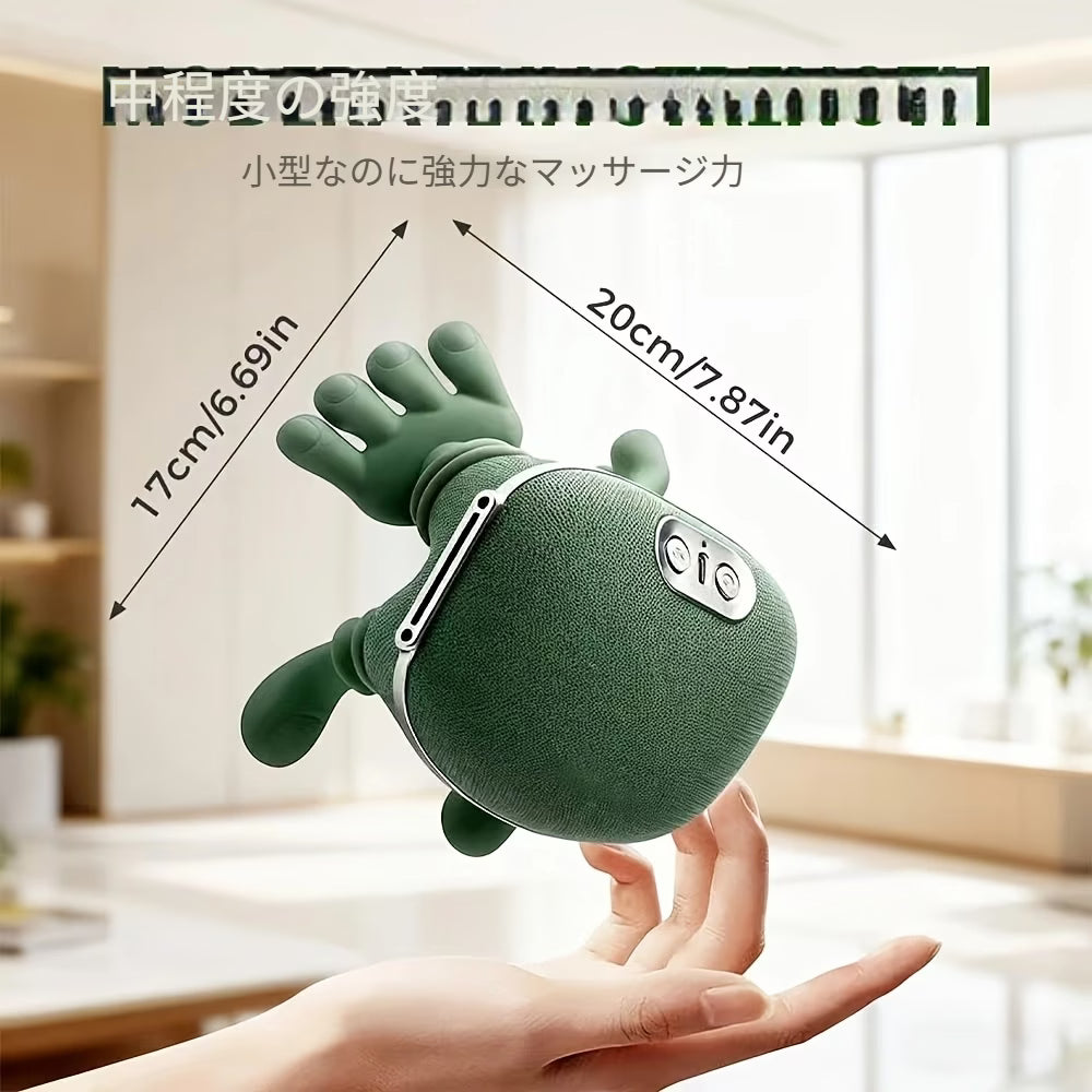 【首の深層マッサージ】6D指圧マッサージ、全身マッサージャー、揉みマッサージツール、コンパクトパーソナルマッサージャー、強度調整可能、プロ仕様のマッサージ、6D手動シミュレーションデザインでベッドで揉み、バレンタインデーのギフトに