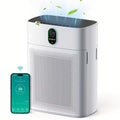スマート空気清浄機 家庭用 大きな部屋用 PM2.5表示付き Wi-Fi・Alexa対応 広い平方フィートをカバー 自動モード ペットの毛・ホコリ・花粉・煙を99.97%除去 静音モード24dB 両面空気取り込み ホワイト 1個パック