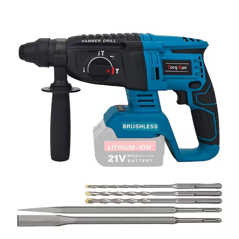 18V ハンマードリル ブラシレスモーター SDSクロスシャンク リバーシブル機能付き マキタバッテリー対応 4モード 変速式 作業現場での建設作業に最適