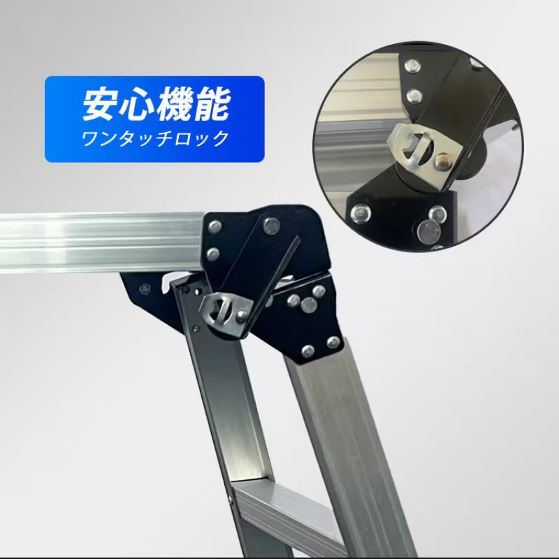 折りたたみ式 3段アルミはしご 足場 踏み台 踏み台 洗車台 作業台 ステップラダー 安全 丈夫 軽量 コンパクト 収納可能 安全ロック付き DIY 高所